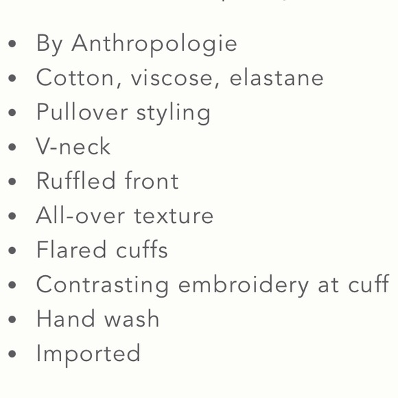 🍃💕NWT Anthropologie Chrissy Ruffled Prairie Check Peasant Blouse Size M - Picture 14 of 15